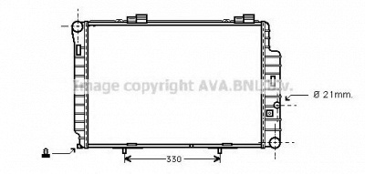 AVA QUALITY COOLING msa2234 -  Радиатор, охлаждение двигателя